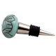 Sea Green Etched Ceramic Wine Stopper (Pack Of One Piece)